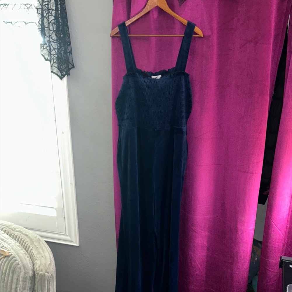 Juicy Couture Navy Blue Velvet Romper